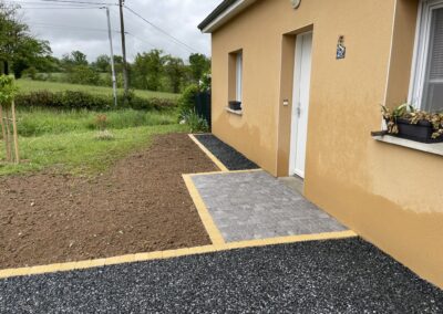 Devanture de maison en pavé Allier