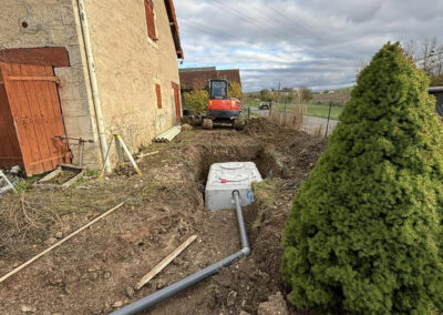 Raccordement à la micro station d'épuration