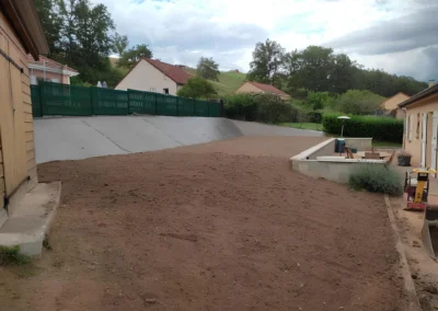 Terrain en fin de terrassement