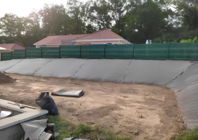 Terrassement en cours sur un terrain